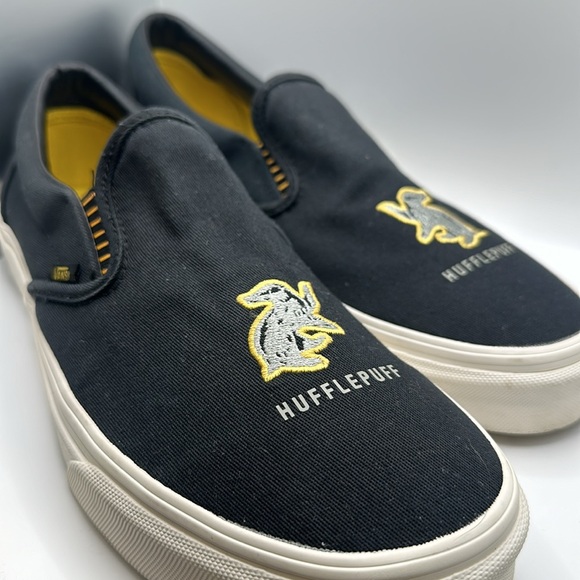 Harry Potter x Classic Slip-On 'Hufflepuff' US Man Size 11 like new - Picture 11 of 13